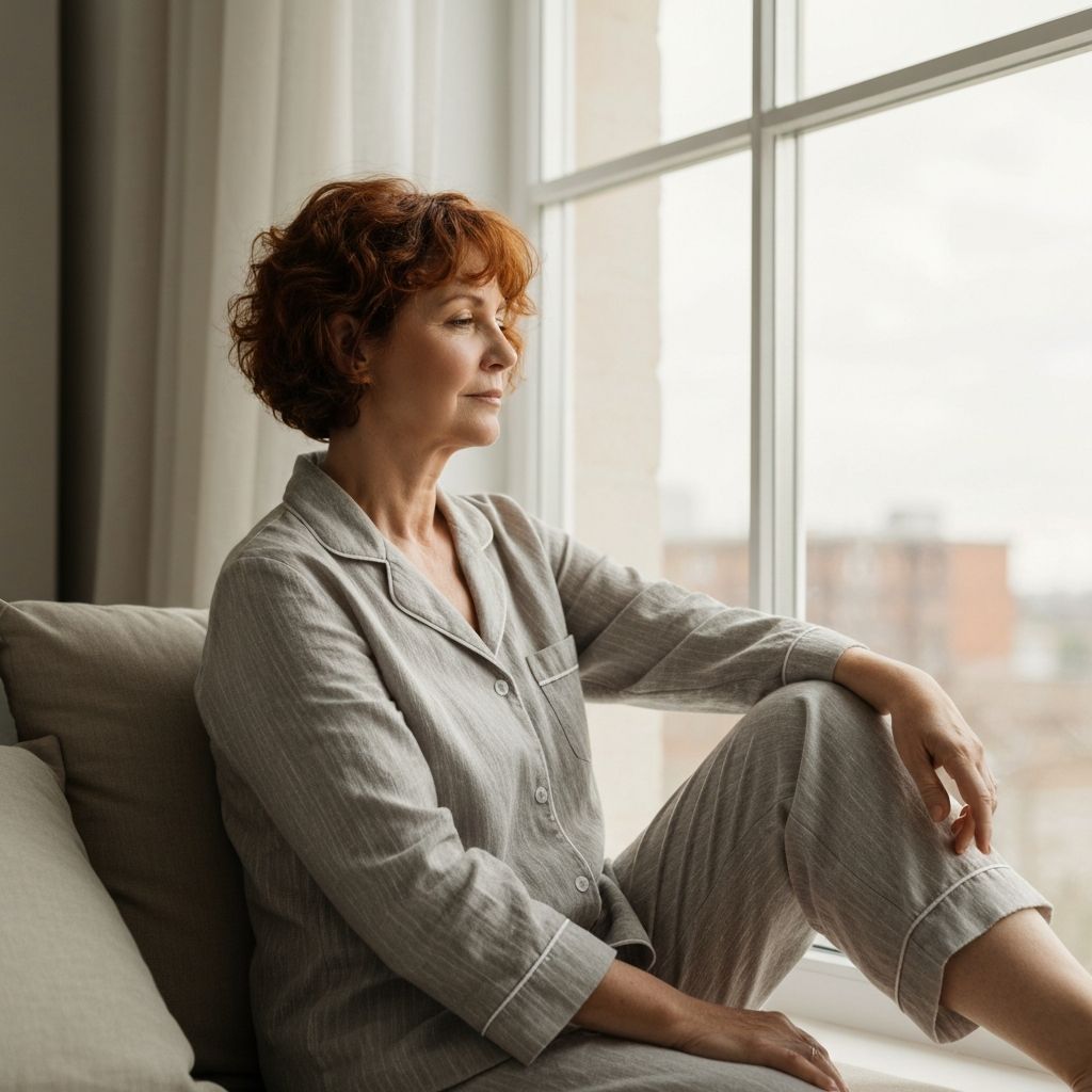 Person in comfortable relaxed posture enjoying peaceful moment